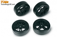 Колеса дрифтовые в сборе - E4D (5 спиц, Black) 4шт  [ E4D Drift