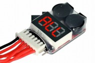 1-8S Lipo Battery Voltage tester and low voltage buzzer alarm