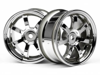 Диски 1/10 - MAG7 26mm CHROME (вынос 0mm) 2шт  [ MAG7 WHEELS 26m