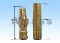 Разъем 3.0mm gold plated (мама+папа)  [ male and female,3.0mm go