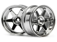 Диски туринг 1/10 - TE37 26MM CHROME (6MM OFFSET) 2шт  [ TE37 WH
