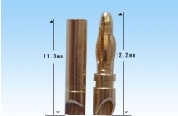 Разъем позолоченный D2.0мм (male+female) короткий 12мм  [ male a