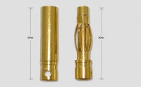 Разъем позолоченный D4.0мм (male+female) длинный 20мм  [ male an