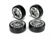 Колеса дрифтовые в сборе - E4D (5 спиц, Silver) 4шт  [ E4D Drift